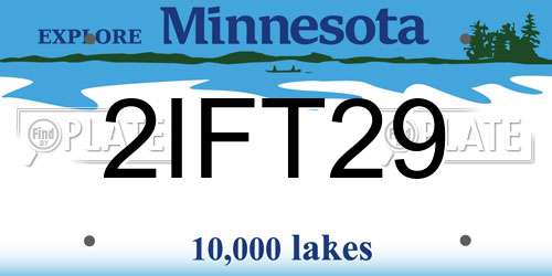 2IFT29 Minnesota License Plate