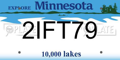 2IFT79 Minnesota License Plate