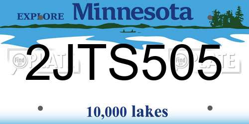 2JTS505 Minnesota License Plate