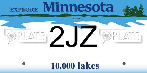2JZ Minnesota License Plate