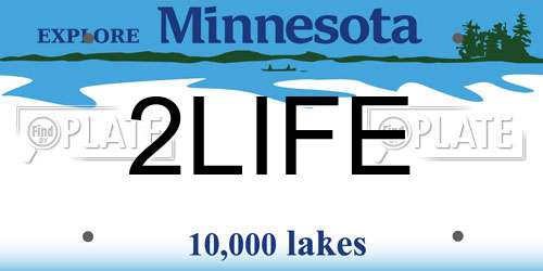 2LIFE Minnesota License Plate