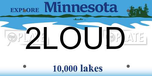 2LOUD Minnesota License Plate