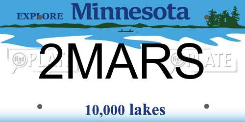 2MARS Minnesota License Plate