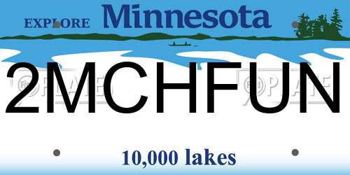 2MCHFUN Minnesota License Plate