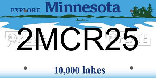 2MCR25 Minnesota License Plate