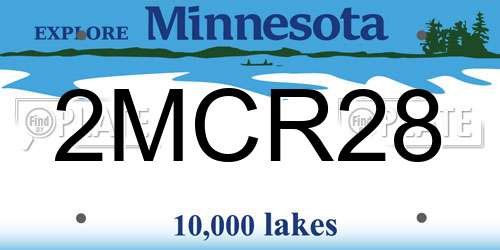 2MCR28 Minnesota License Plate