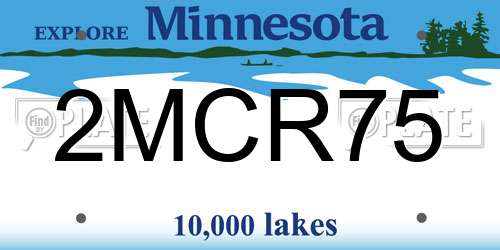 2MCR75 Minnesota License Plate