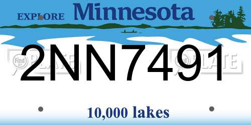 2NN7491 Minnesota License Plate