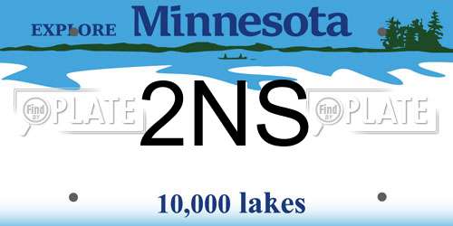 2NS Minnesota License Plate