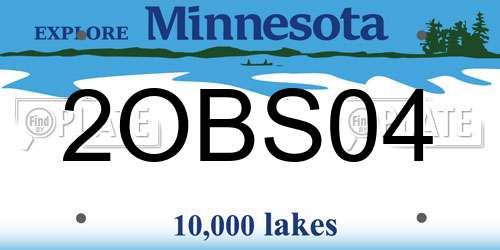 2OBS04 Minnesota License Plate