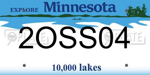 2OSS04 Minnesota License Plate