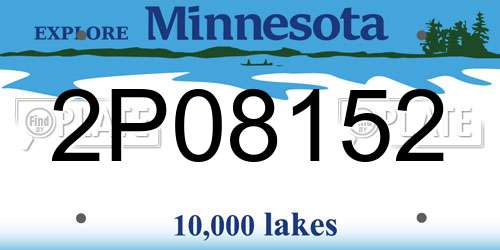 2P08152 Minnesota License Plate
