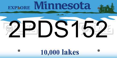 2PDS152 Minnesota License Plate