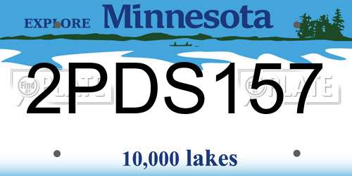 2PDS157 Minnesota License Plate