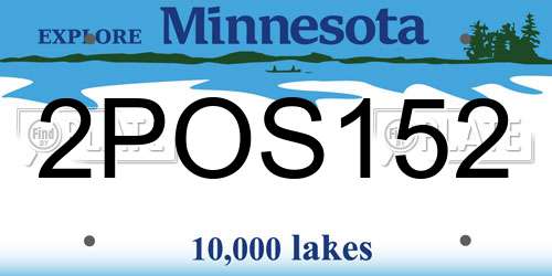 2POS152 Minnesota License Plate