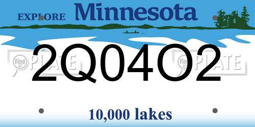 2Q04O2 Minnesota License Plate