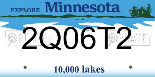 2Q06T2 Minnesota License Plate