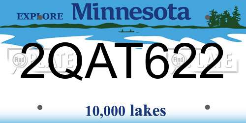2QAT622 Minnesota License Plate