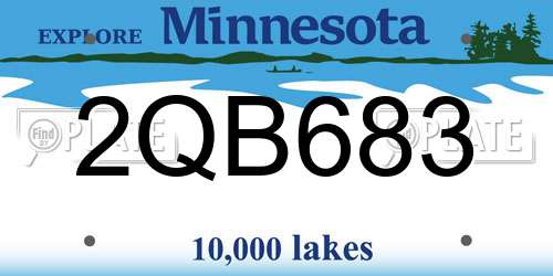 2QB683 Minnesota License Plate