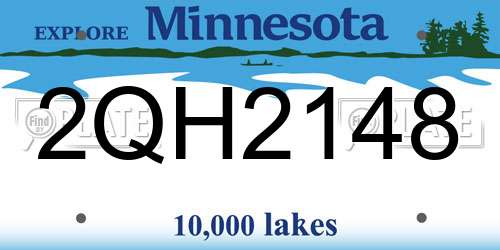 2QH2148 Minnesota License Plate