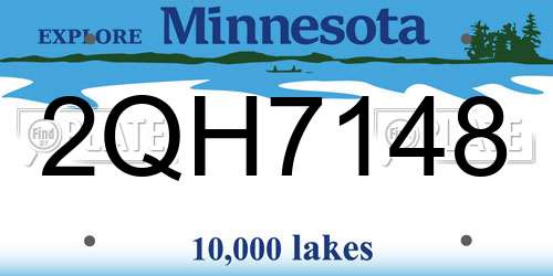 2QH7148 Minnesota License Plate