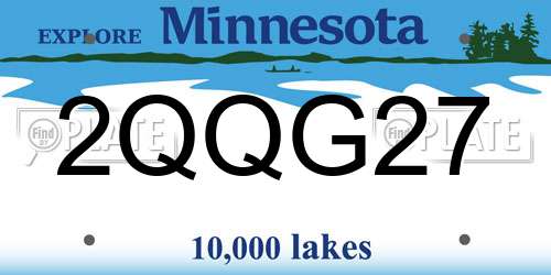 2QQG27 Minnesota License Plate