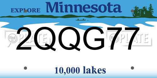 2QQG77 Minnesota License Plate