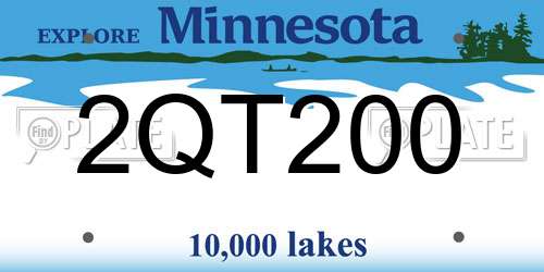 2QT200 Minnesota License Plate