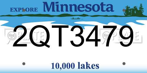 2QT3479 Minnesota License Plate
