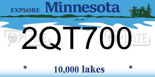2QT700 Minnesota License Plate