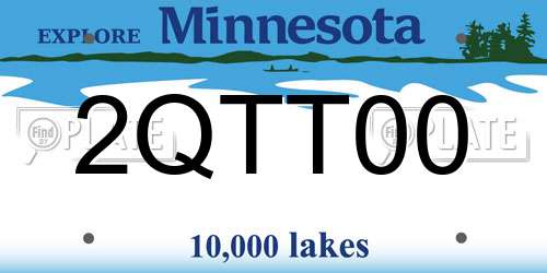 2QTT00 Minnesota License Plate