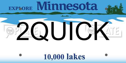 2QUICK Minnesota License Plate