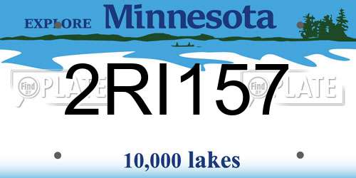 2RI157 Minnesota License Plate