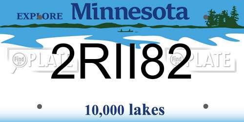 2RII82 Minnesota License Plate