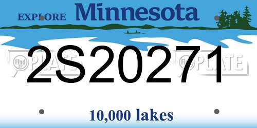2S20271 Minnesota License Plate