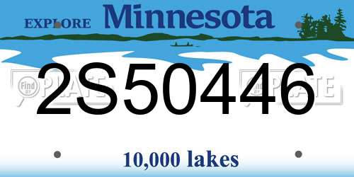 2S50446 Minnesota License Plate