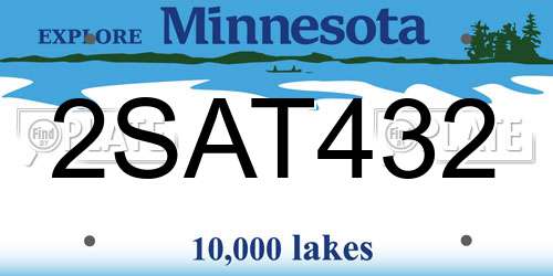 2SAT432 Minnesota License Plate