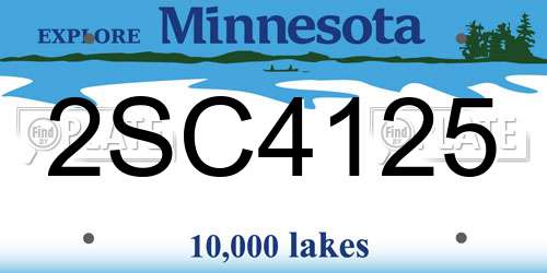 2SC4125 Minnesota License Plate
