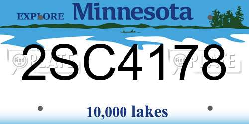 2SC4178 Minnesota License Plate