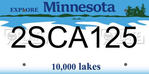 2SCA125 Minnesota License Plate