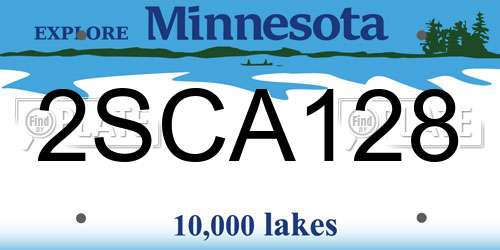 2SCA128 Minnesota License Plate