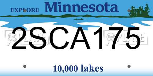 2SCA175 Minnesota License Plate