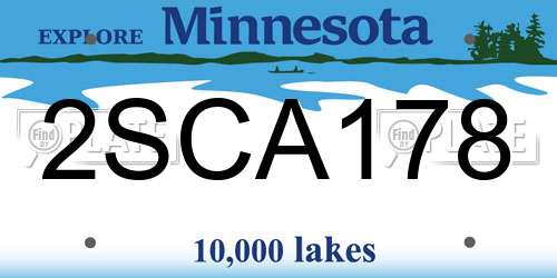 2SCA178 Minnesota License Plate