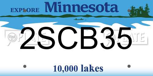2SCB35 Minnesota License Plate