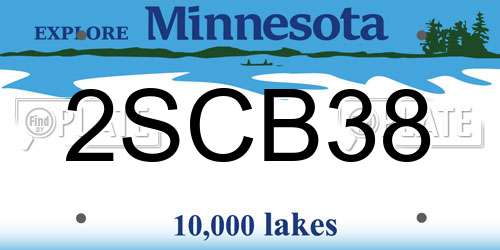 2SCB38 Minnesota License Plate