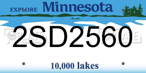 2SD2560 Minnesota License Plate