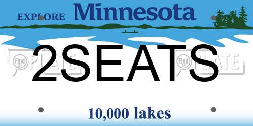 2SEATS Minnesota License Plate
