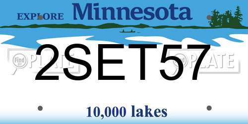 2SET57 Minnesota License Plate