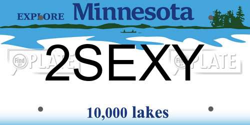 2SEXY Minnesota License Plate