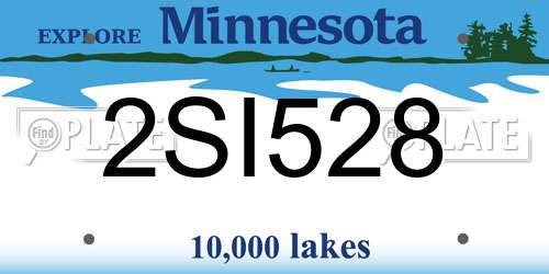 2SI528 Minnesota License Plate